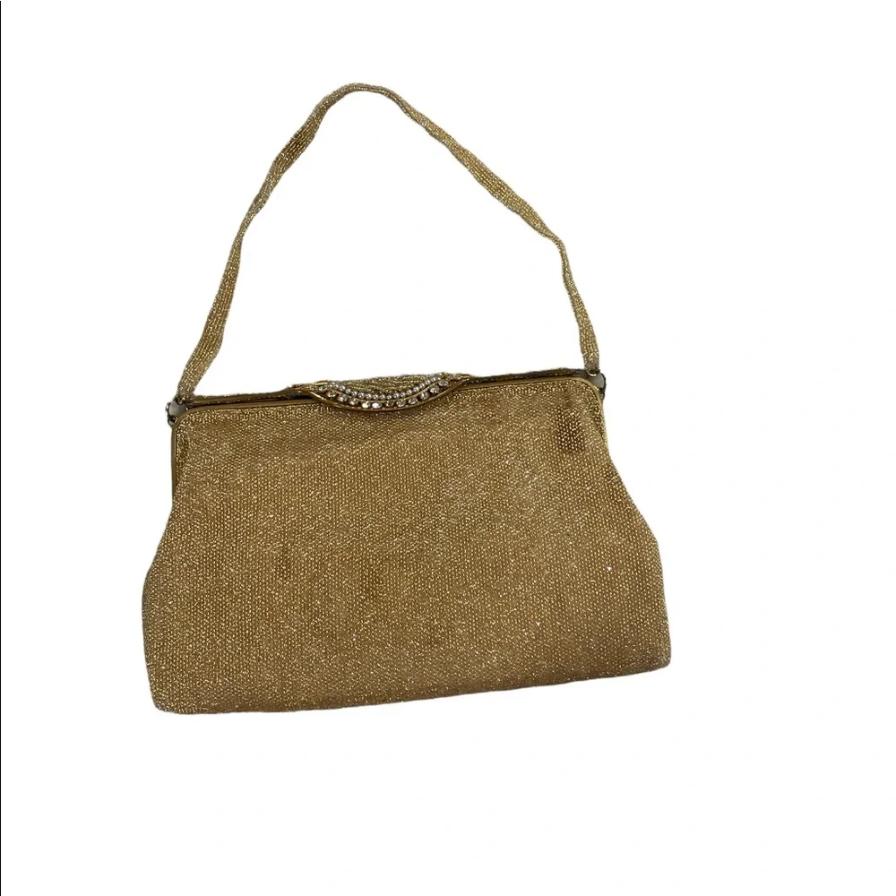 Vintage Gold Beaded Purse - Michel Swiss - Picture 7 of 12